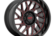Moto Metal MO805 GLOSS BLACK MILLED W/ RED TINT Wheel - image 1
