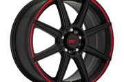Motegi MR142 CS8 SATIN BLACK W/ RED STRIPE Wheel - image 1