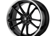 Asanti Black Label ABL-23 SIGMA GLOSS BLACK W/ CHROME LIP Wheel - image 1