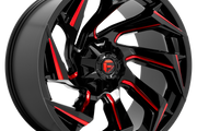 Fuel D755 REACTION GLOSS BLACK MILLED W/ RED TINT Wheel - image 1