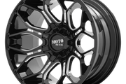 Moto Metal MO808 SNIPER GLOSS BLACK MILLED Wheel - image 1
