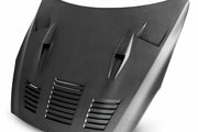 Seibon GTII-style Dry Carbon Fiber hood for 2009-2016 Nissan GT-R - Matte - image 1