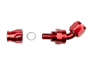 -6 AN 45 Degree Female Aluminum Hose End (PTFE)