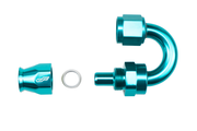 -8 AN 180 Degree Female Aluminum Hose End (PTFE)