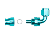 -10 AN 90 Degree Female Aluminum Hose End (PTFE)