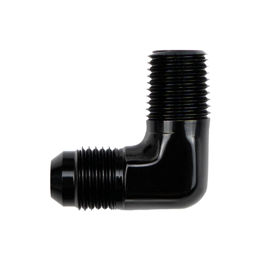 -4 AN to 1/4" NPT 90 Degree Elbow Adapter