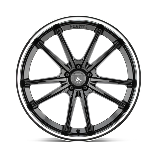 Asanti Black Label ABL-23 SIGMA GLOSS BLACK W/ CHROME LIP Wheel - image 3