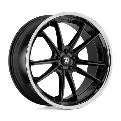 Asanti Black Label ABL-23 SIGMA GLOSS BLACK W/ CHROME LIP Wheel - image 2