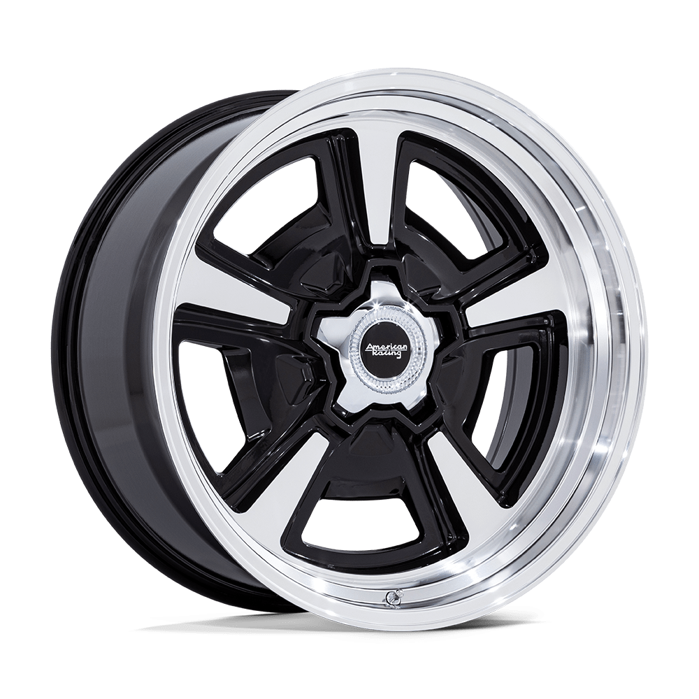 American Racing Vintage VN517 MARAUDER GLOSS BLACK MCH W/ DIA-CUT LIP Wheel - image 2