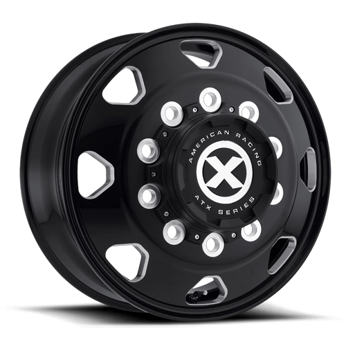 ATX AO401 OCTANE GLOSSY BLACK & MILLED Wheel - image 1