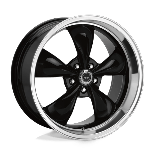 American Racing AR105 TORQ THRUST M GLOSS BLACK W/ MACHINED LIP Wheel - image 1