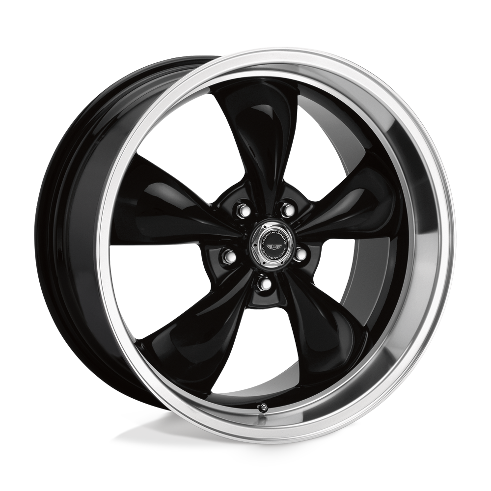 American Racing AR105 TORQ THRUST M GLOSS BLACK W/ MACHINED LIP Wheel - image 2