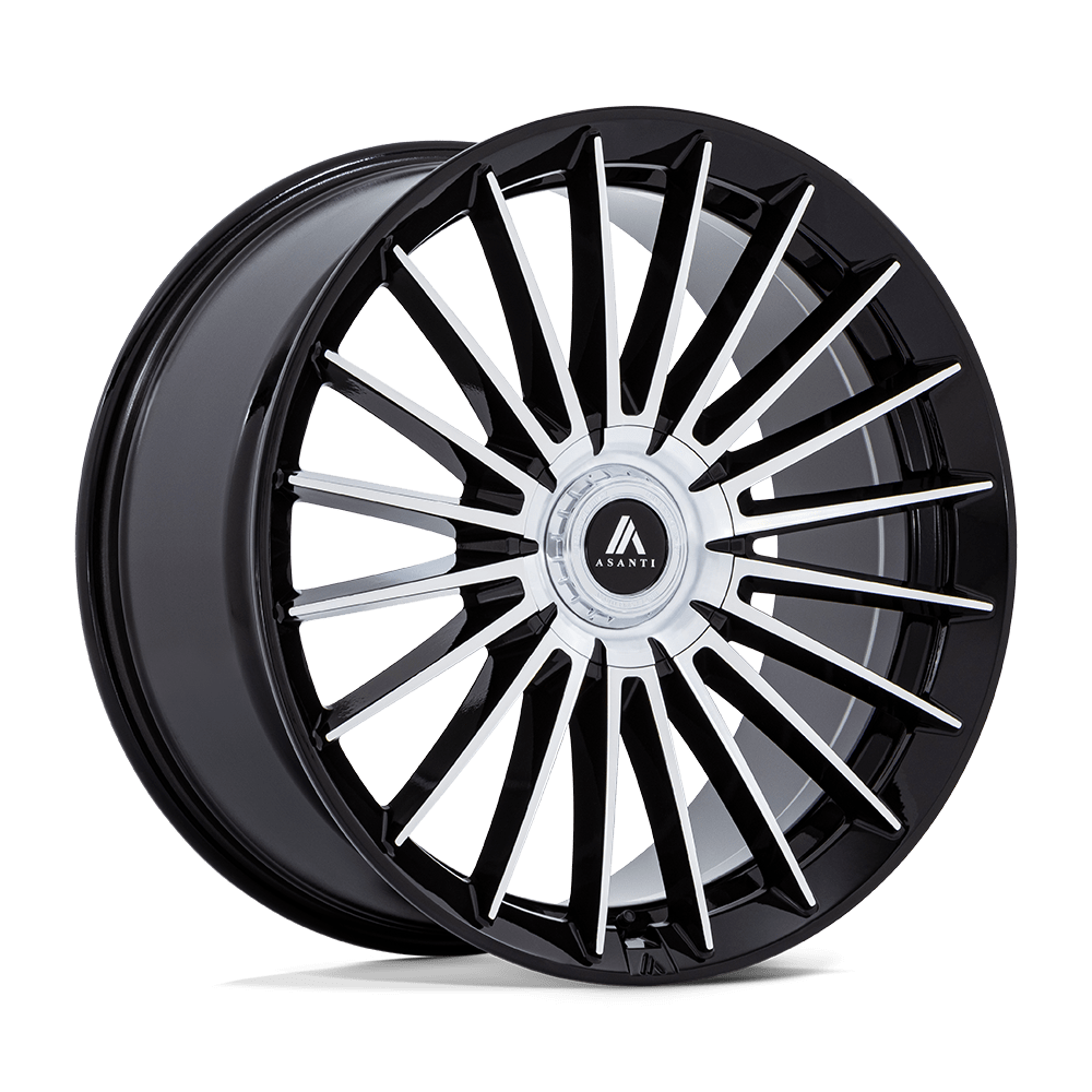 Asanti Black Label AB048 VICEROY GLOSS BLACK W/ MACHINED FACE Wheel - image 2