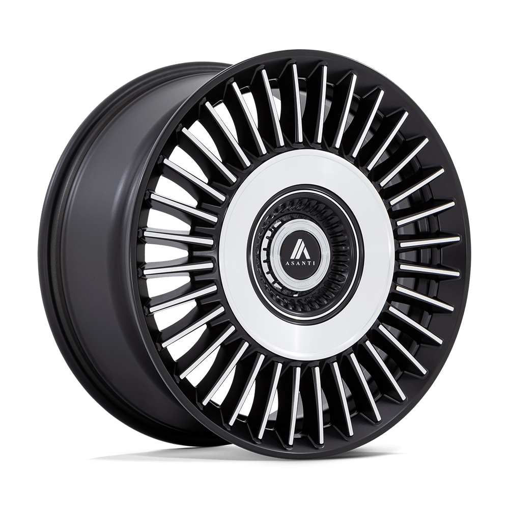 Asanti Black Label AB040 TIARA SATIN BLACK BRIGHT MACH FACE Wheel - image 2