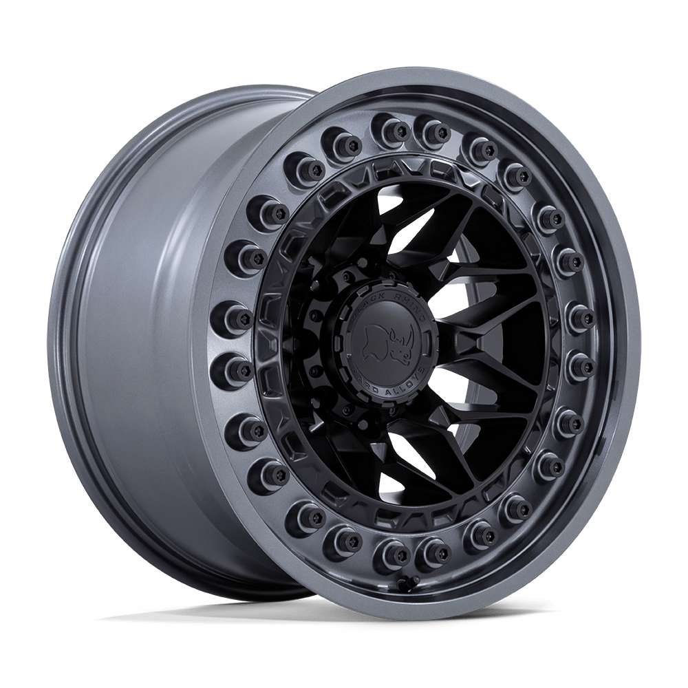 Black Rhino ALPHA MATTE BLACK W/ GUNMETAL LIP Wheel - image 2