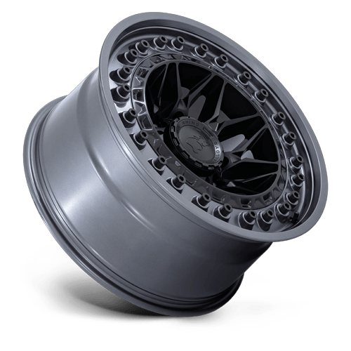 Black Rhino ALPHA MATTE BLACK W/ GUNMETAL LIP Wheel - image 3