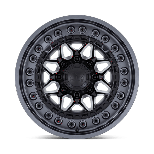 Black Rhino ALPHA MATTE BLACK W/ GUNMETAL LIP Wheel - image 4