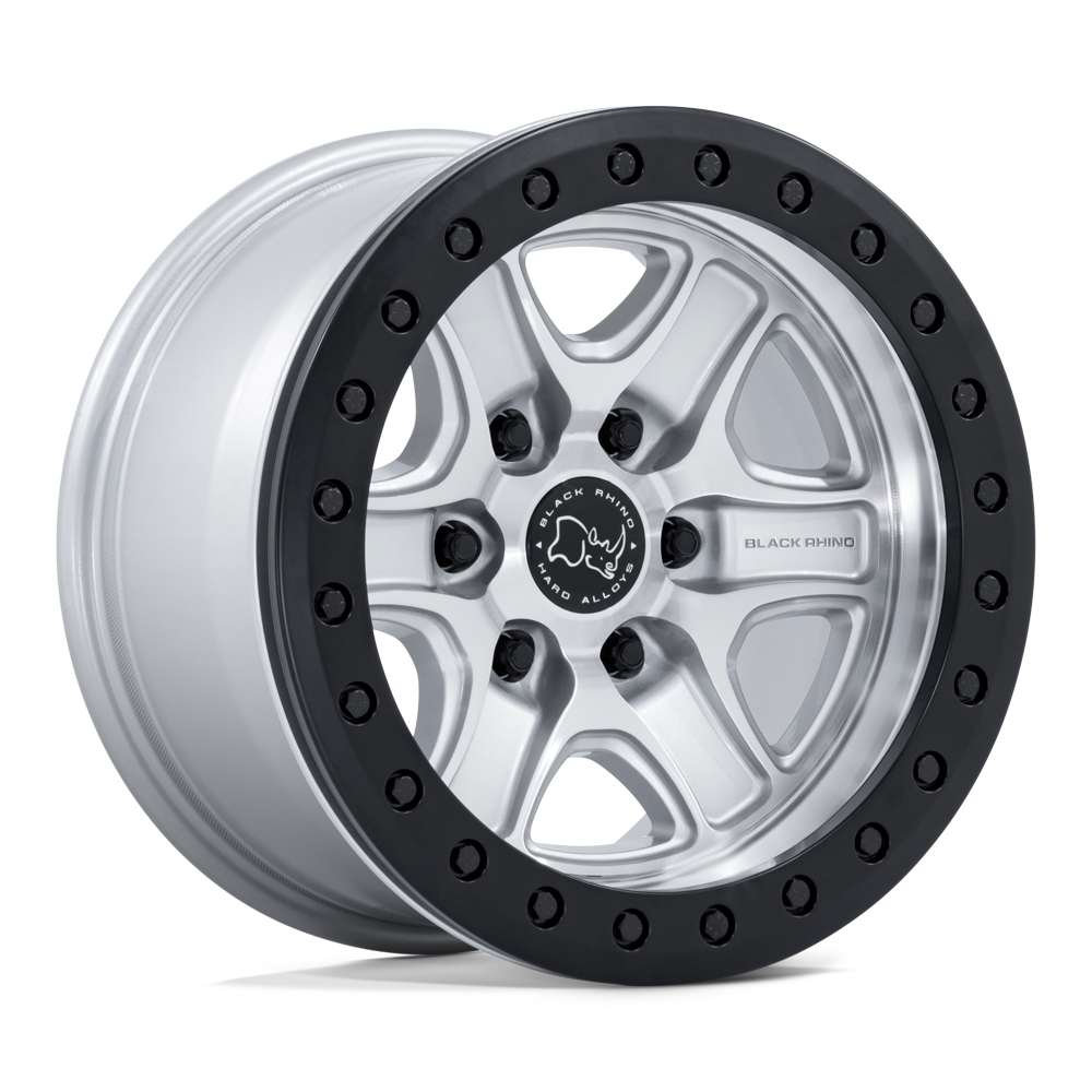 Black Rhino BR200 ECHO TRAIL LOCK BEADLOCK HYPER SILVER W/ MACHINED FACE Wheel - image 2
