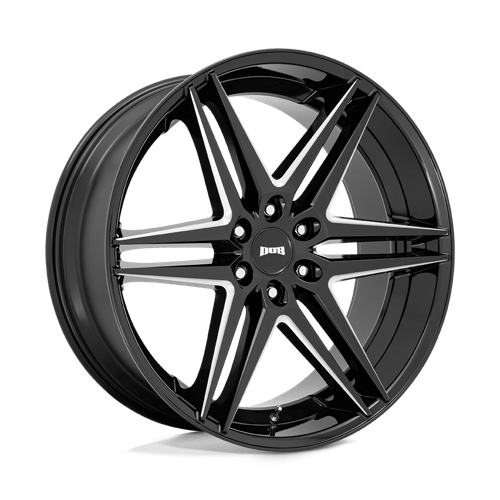 DUB S267 DIRTY DOG GLOSSY BLACK MILLED Wheel - image 1