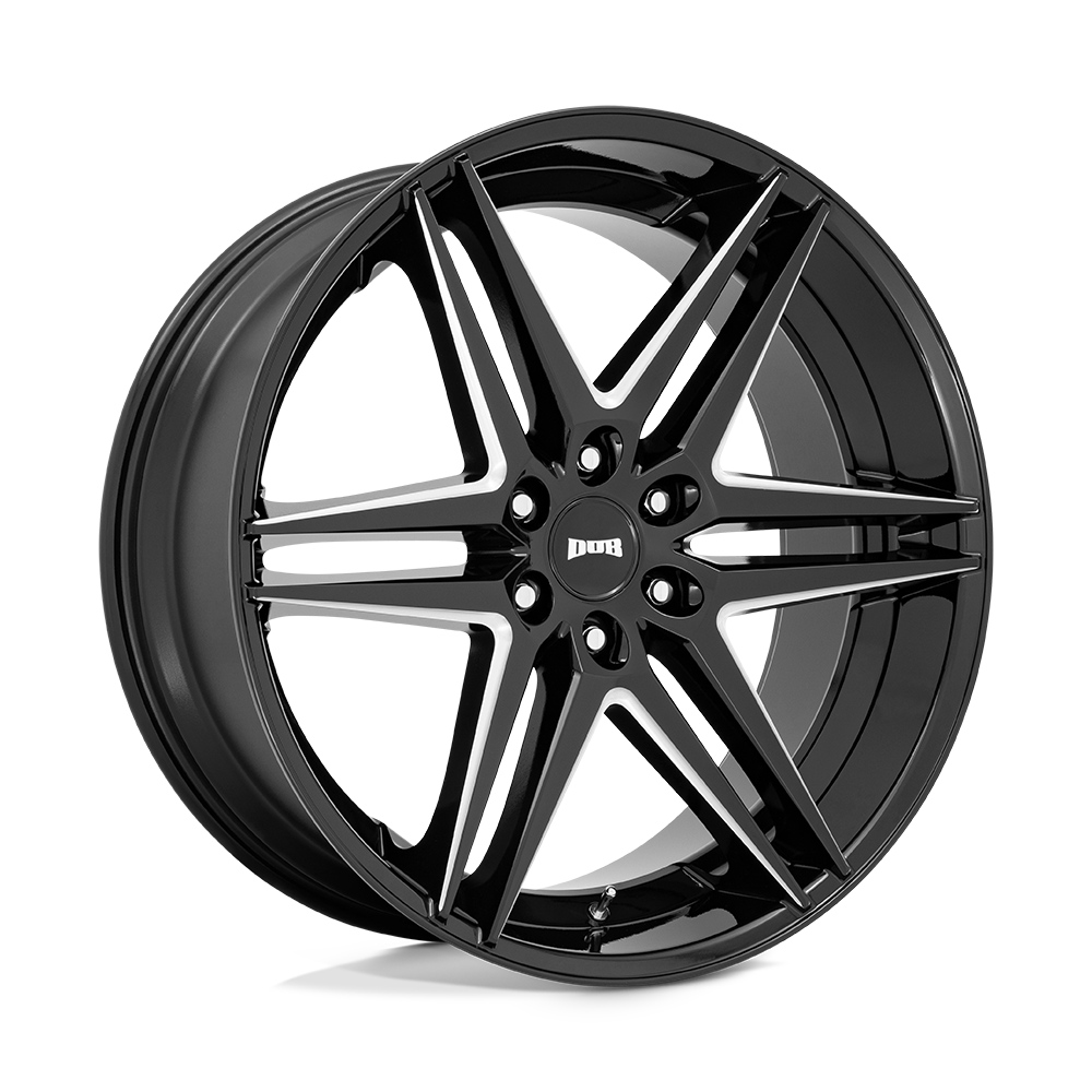 DUB S267 DIRTY DOG GLOSSY BLACK MILLED Wheel - image 2