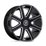 Load image into Gallery viewer, DUB DC273 PULL GLOSS BLACK MILLED Wheel - image 1
