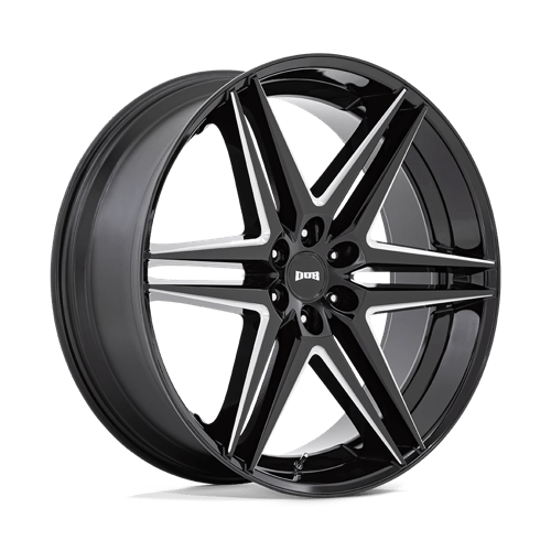 DUB S267 DIRTY DOG GLOSSY BLACK MILLED Wheel - image 5