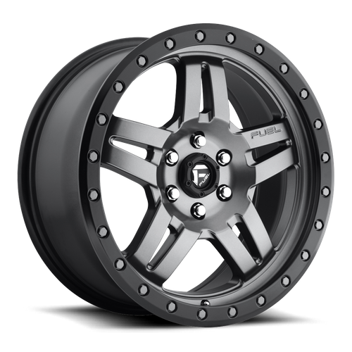 Fuel d558 anza matte gunmetal black bead ring wheel   image 2