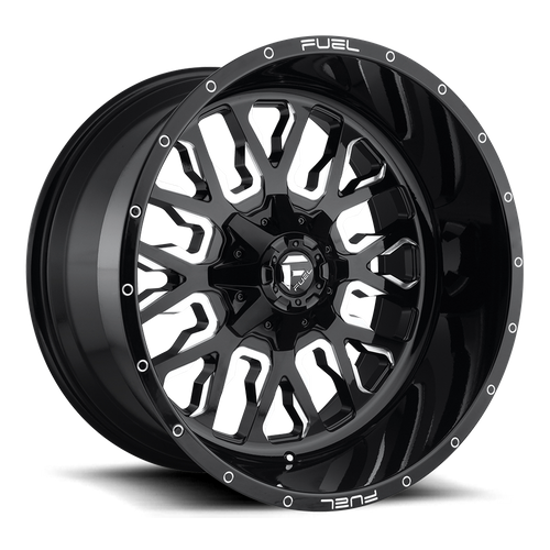 Fuel d611 stroke gloss black milled wheel   image 2