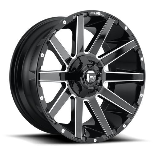 Fuel D615 CONTRA GLOSS BLACK MILLED Wheel - image 6