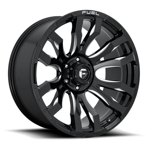 Fuel D673 BLITZ GLOSS BLACK MILLED Wheel - image 2