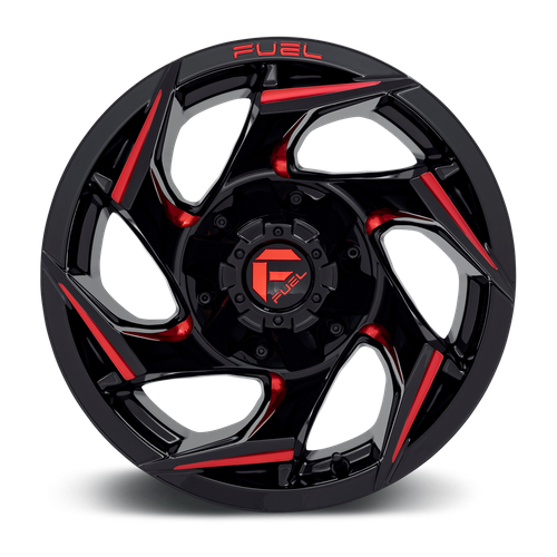 Fuel D755 REACTION GLOSS BLACK MILLED W/ RED TINT Wheel - image 4