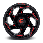 Load image into Gallery viewer, Fuel D755 REACTION GLOSS BLACK MILLED W/ RED TINT Wheel - image 4

