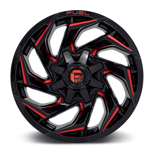 Fuel D755 REACTION GLOSS BLACK MILLED W/ RED TINT Wheel - image 10