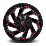 Load image into Gallery viewer, Fuel D755 REACTION GLOSS BLACK MILLED W/ RED TINT Wheel - image 10
