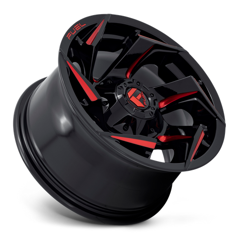Fuel D755 REACTION GLOSS BLACK MILLED W/ RED TINT Wheel - image 3