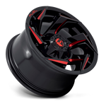 Load image into Gallery viewer, Fuel D755 REACTION GLOSS BLACK MILLED W/ RED TINT Wheel - image 3
