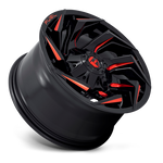 Load image into Gallery viewer, Fuel D755 REACTION GLOSS BLACK MILLED W/ RED TINT Wheel - image 6
