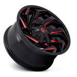 Load image into Gallery viewer, Fuel D755 REACTION GLOSS BLACK MILLED W/ RED TINT Wheel - image 9
