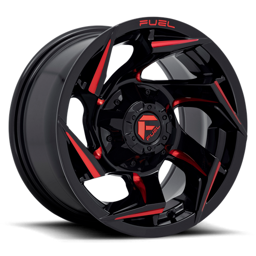 Fuel D755 REACTION GLOSS BLACK MILLED W/ RED TINT Wheel - image 2