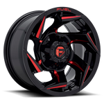 Load image into Gallery viewer, Fuel D755 REACTION GLOSS BLACK MILLED W/ RED TINT Wheel - image 2

