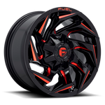 Load image into Gallery viewer, Fuel D755 REACTION GLOSS BLACK MILLED W/ RED TINT Wheel - image 5

