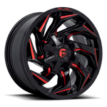 Load image into Gallery viewer, Fuel D755 REACTION GLOSS BLACK MILLED W/ RED TINT Wheel - image 8
