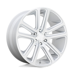 Load image into Gallery viewer, DUB S257 FLEX GLOSS SILVER BRUSHED FACE Wheel - image 2
