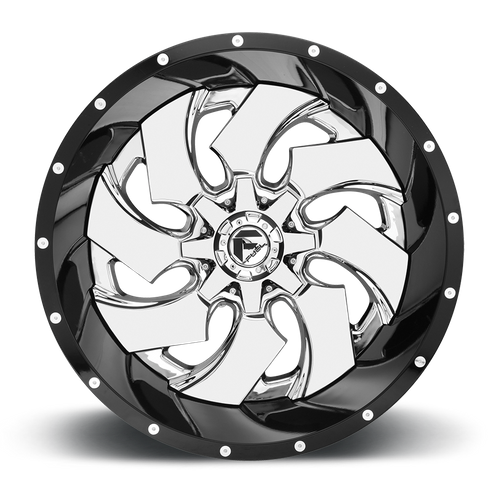 Fuel D240 CLEAVER CHROME PLATED GLOSS BLACK LIP Wheel - image 4