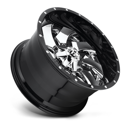 Fuel D240 CLEAVER CHROME PLATED GLOSS BLACK LIP Wheel - image 3