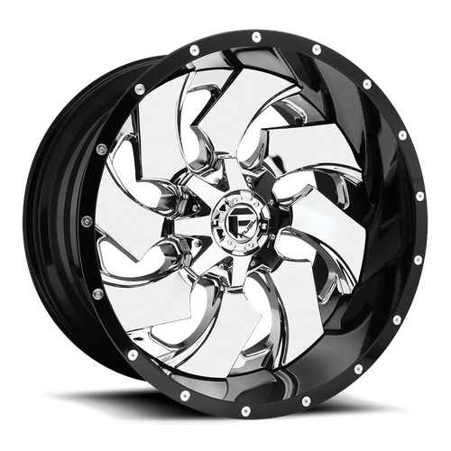Fuel D240 CLEAVER CHROME PLATED GLOSS BLACK LIP Wheel - image 2