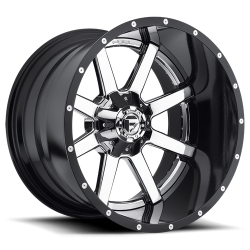 Fuel d260 maverick chrome plated gloss black lip wheel   image 2