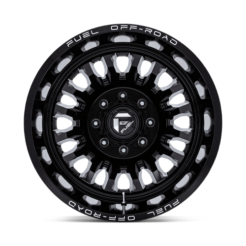 Fuel D868 ARC DUALLY GLOSS BLACK MILLED Wheel - image 4