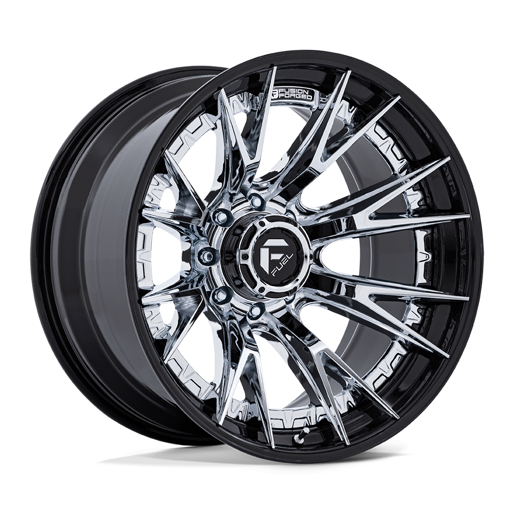 Fuel FC402 CATALYST CHROME W/ GLOSS BLACK LIP Wheel - image 10