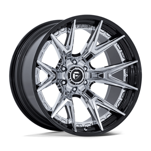 Fuel FC402 CATALYST CHROME W/ GLOSS BLACK LIP Wheel - image 1